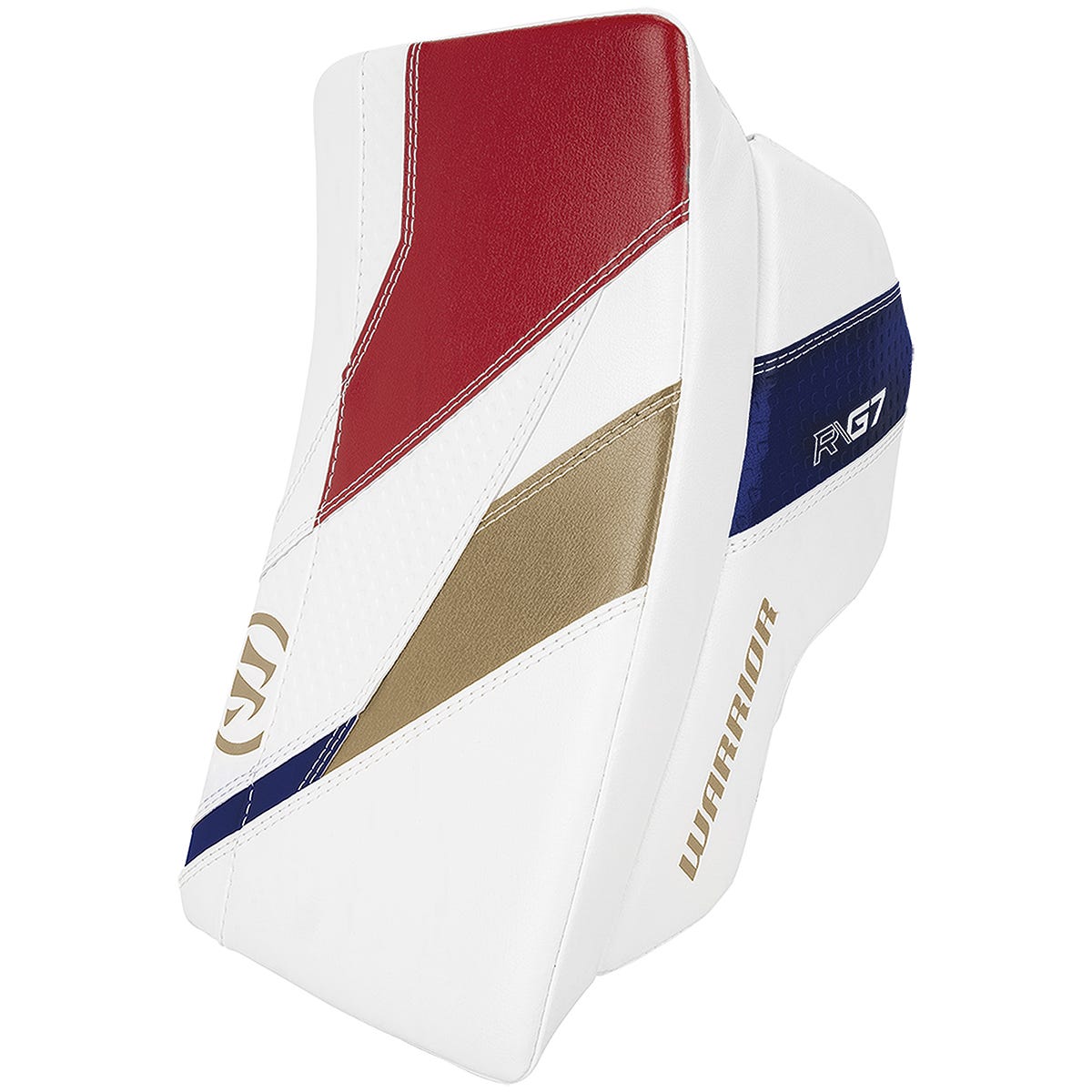 Warrior Ritual G7 RTL Senior Custom Goalie Blocker in White/White