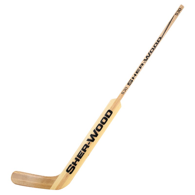 Sherwood Sher-Wood 530 Youth Wood Goalie Stick in Natural Size 18in