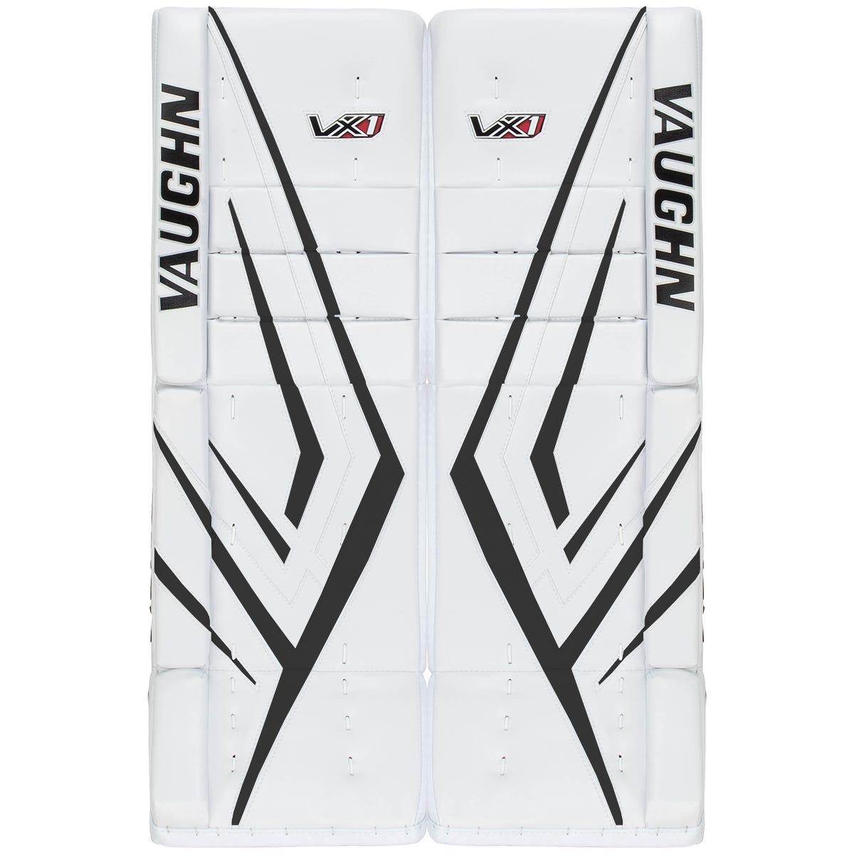 Vaughn Velocity VX1 Pro Carbon Senior Custom Goalie Leg Pads in White/White Size 34+1in