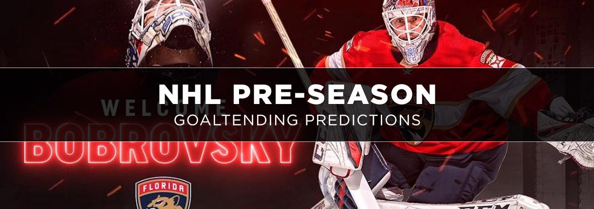NHL Pre-season Goaltending Predictions