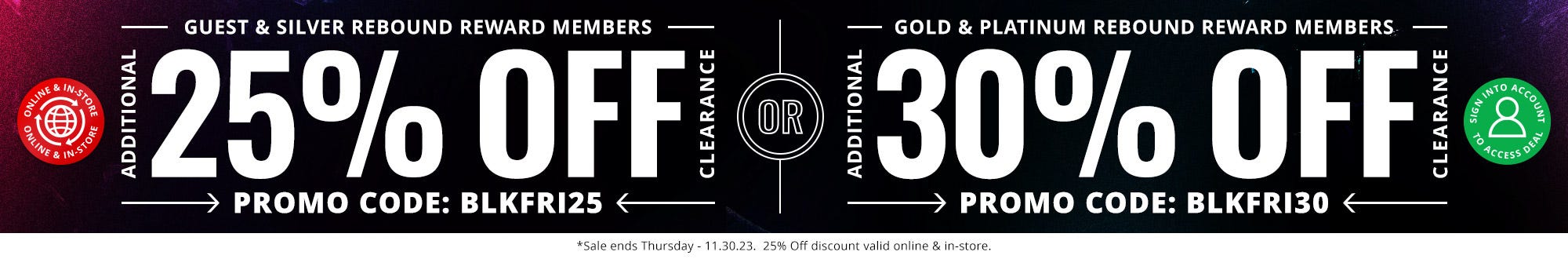 Black Friday All November: 20% off clearance items
