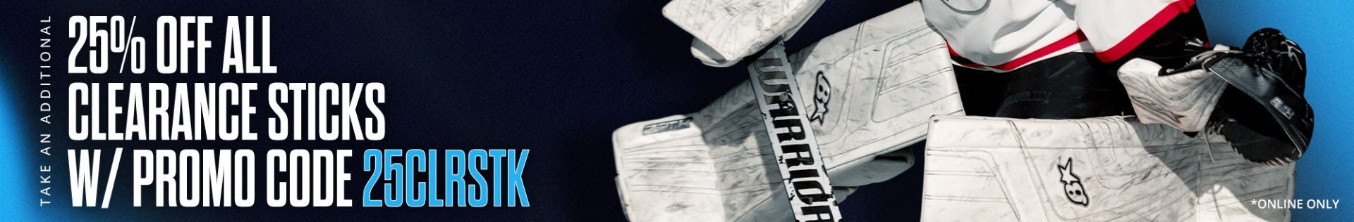 Take an additional 25% off all clearance sticks with promo code 25CLRSTK
