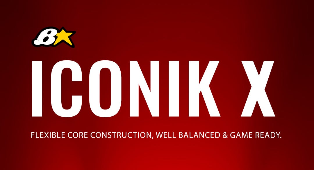 Brian's Iconik X goalie equipment. Flexible core construction, well balanced and game ready.