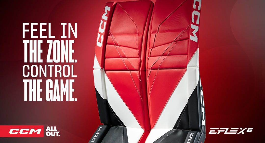 CCM EFlex 6 Goalie Equipment. Feel in the zone. Control the game.