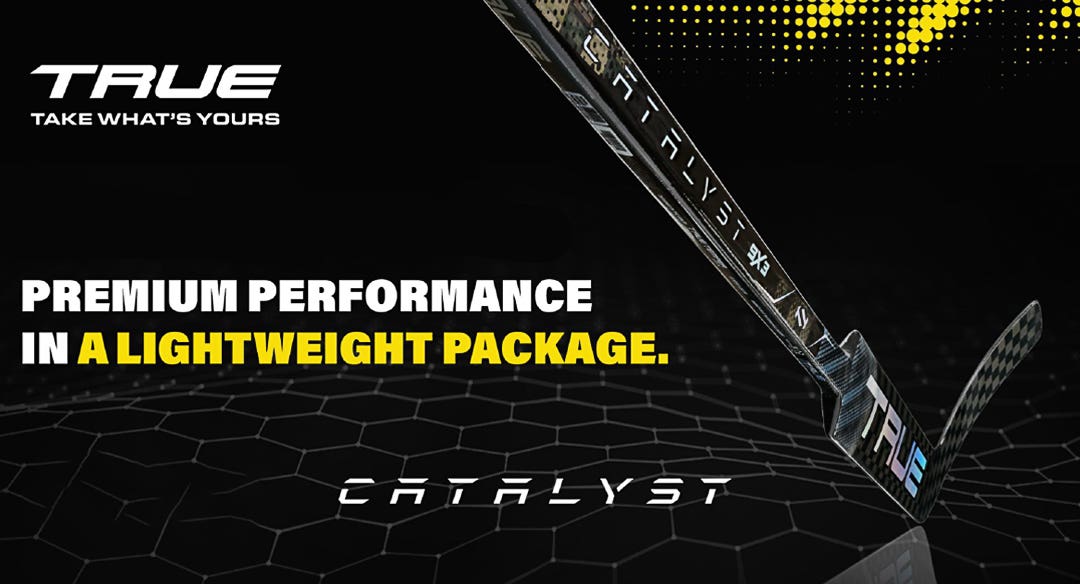 True Catalyst goalie sticks. Premium performance in a lightweight package.