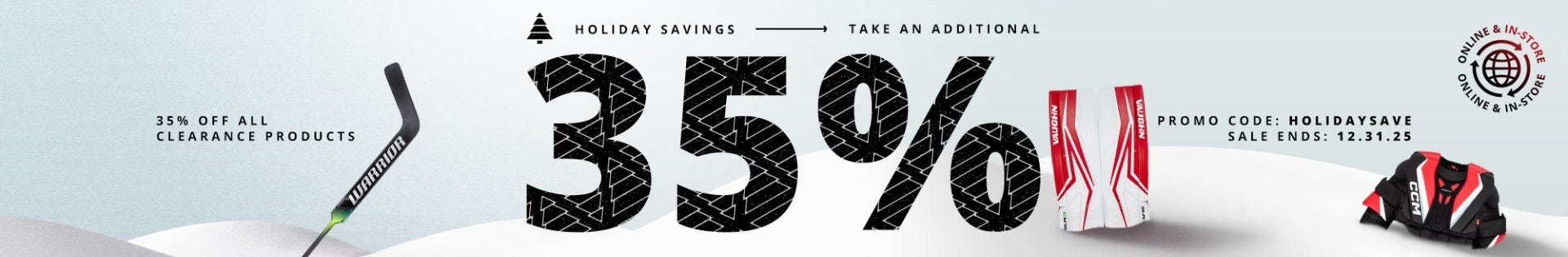 Holiday Savings: Take an additional 35% off all clearance products with promo code HOLIDAYSAVE. Sale ends 12/31/25.