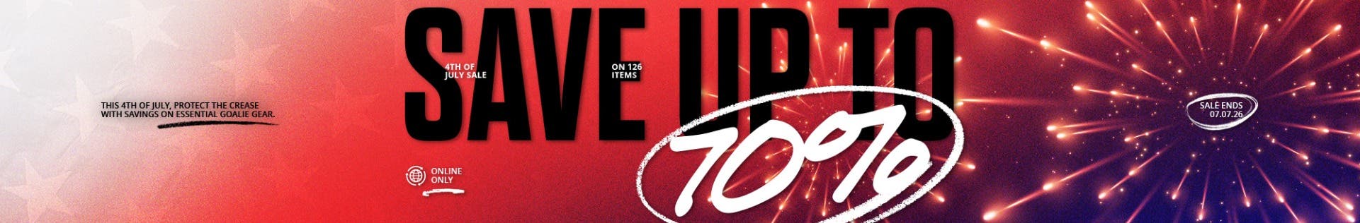 4th of July Sale. Save up to 70% on 126 items. Sale ends 7/7/2026.
