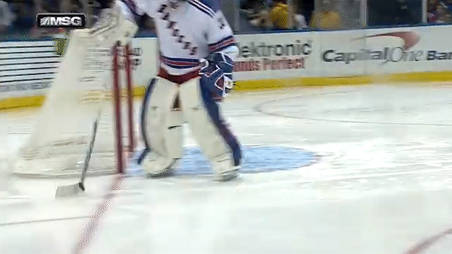 goalie in the trapezoid